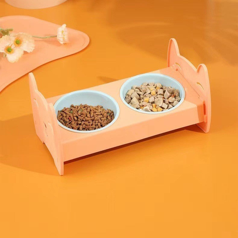 Gamelle double pour chat avec distributeur d'eau A